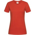 Tee-shirt femme col rond coupe ajustée manches courtes, 155 g/m²