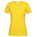 Tee-shirt femme col rond coupe ajustée manches courtes, 155 g/m²