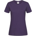 Tee-shirt femme col rond coupe ajustée manches courtes, 155 g/m²