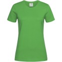 Tee-shirt femme col rond coupe ajustée manches courtes, 155 g/m²