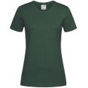 Tee-shirt femme col rond coupe ajustée manches courtes, 155 g/m²