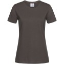 Tee-shirt femme col rond coupe ajustée manches courtes, 155 g/m²
