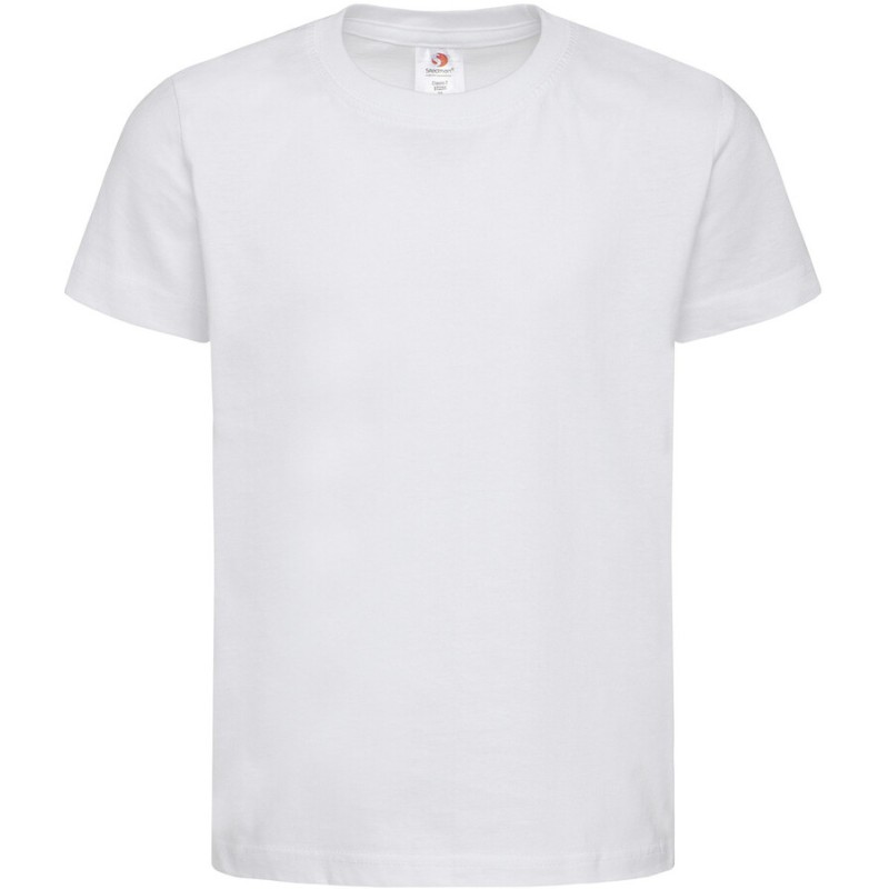 Tee-shirt enfant col rond coupe droite manches courtes, 155 g/m²