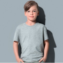 Tee-shirt enfant col rond coupe droite manches courtes, 155 g/m²