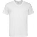 Tee-shirt unisexe col V coupe droite manches courtes, 155 g/m²