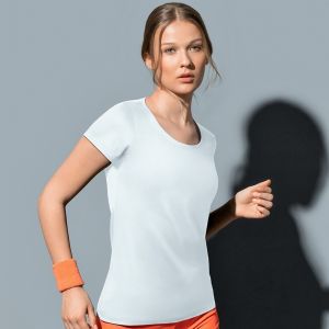 T-shirt de sport femme en polyester toucher coton ACTIVE-DRY, 160 g/m²