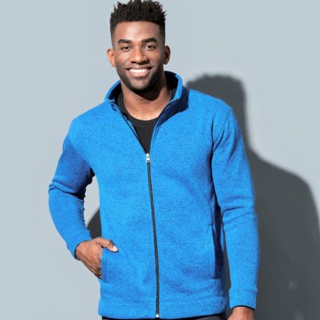 Veste polaire zippée tricotée homme haut de gamme, 280 g/m²