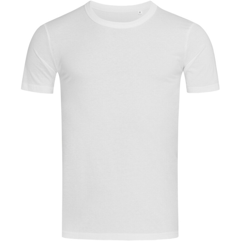 T-shirt homme cintré col rond côtelé en coton ringspun NO LABEL, 160 g/m²