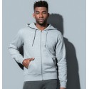 Veste sweat zippée à capuche pour homme en polycoton, 270 g/m²
