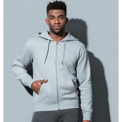 Veste sweat zippée à capuche pour homme en polycoton, 270 g/m²