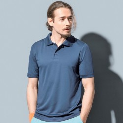 Polo stretch haut de gamme coupe moderne NO LABEL, 140 g/m²