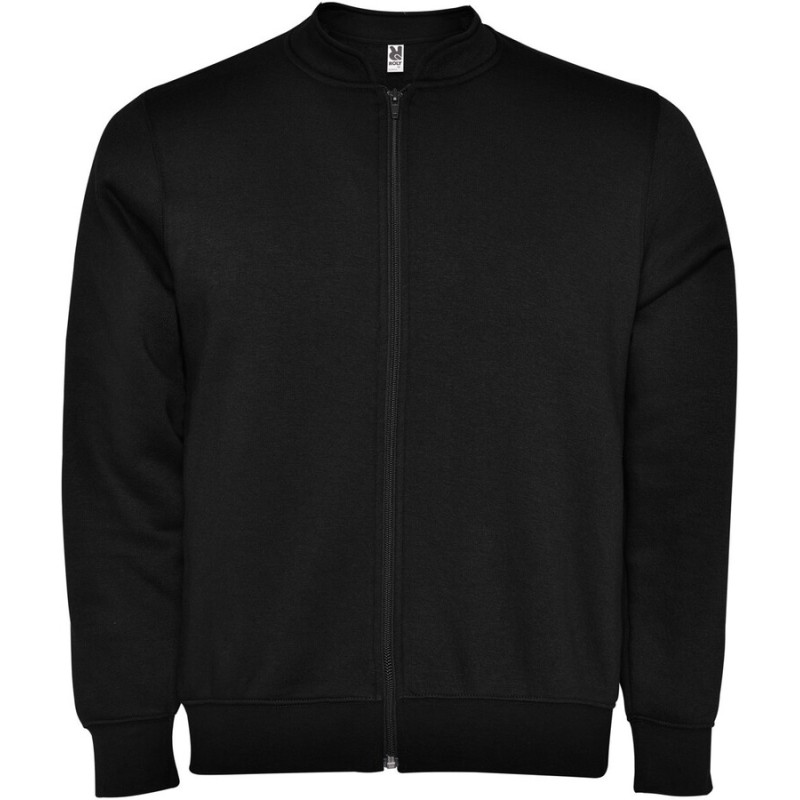 Veste sweat zippée en molleton gratté avec col Mao, 290 g/m²