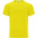 T-shirt de sport raglan, combinaison de polyester interlock et mesh