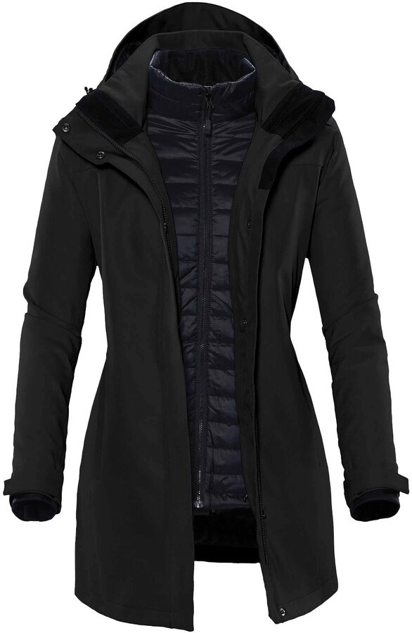 Parka femme 3 en 1 enti?�rement scell?�es, capuche amovible