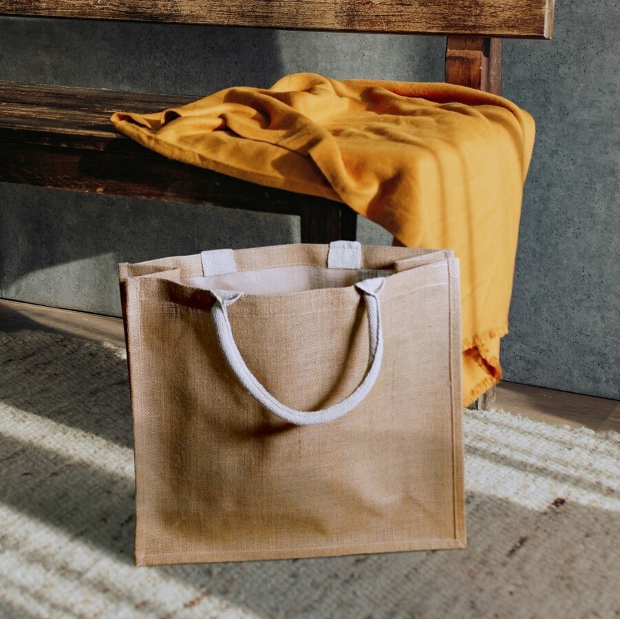 Sac de course en jute anses en coton