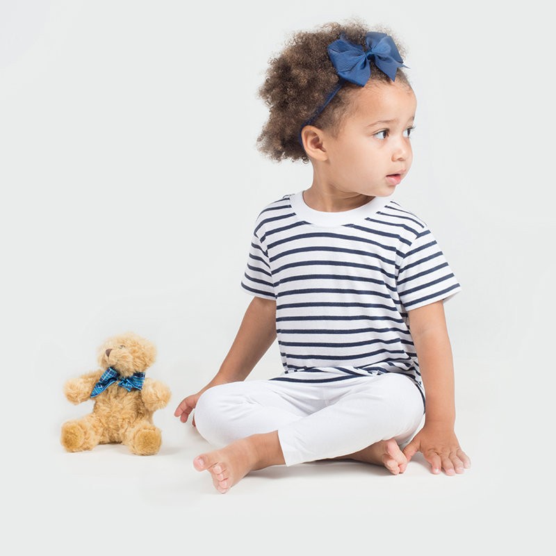 T shirt mariniere bebe manches courtes coton jersey 160 g m