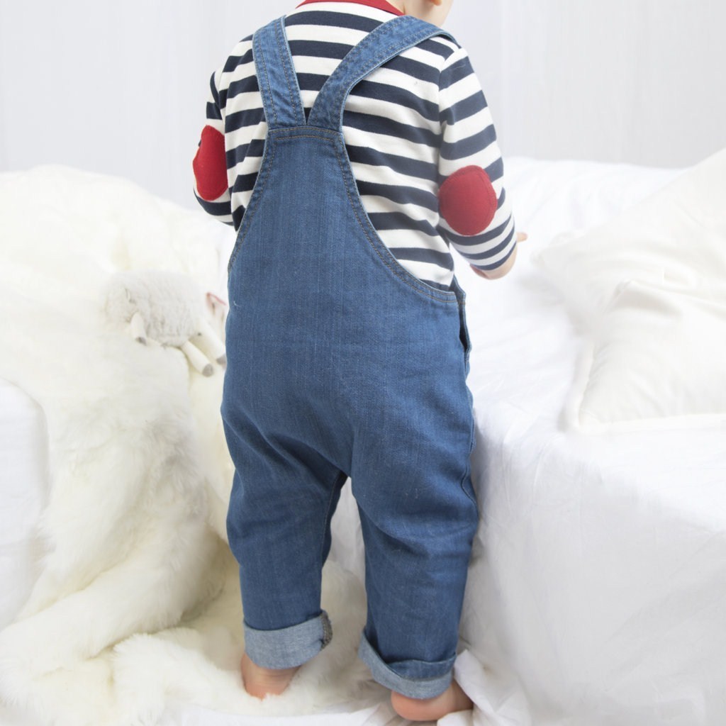 Veste en jean bébé en coton bio avec boutons-pression