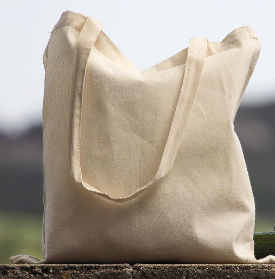 Tote bag sac shopping en coton bio anses longues 140 g m