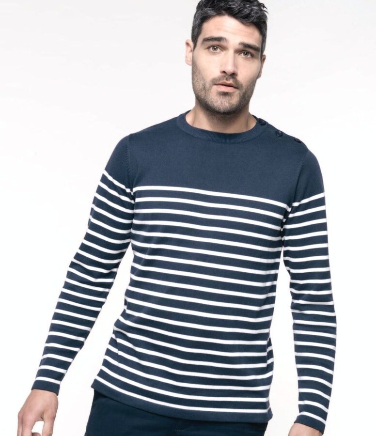 Pull marin bouton best sale epaule