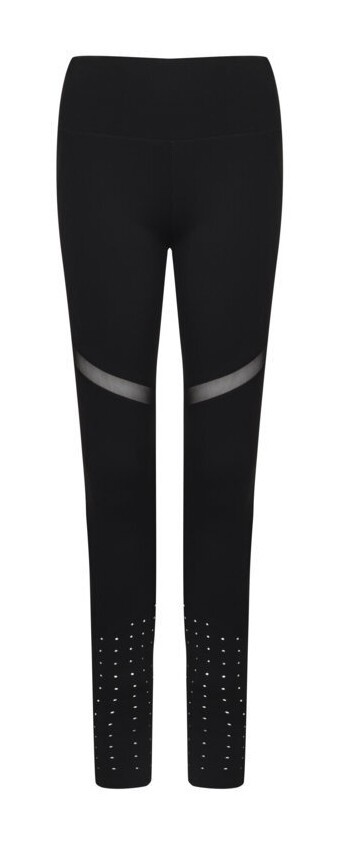 Legging femme opaque et extensible, large ceinture avec poche intérieure