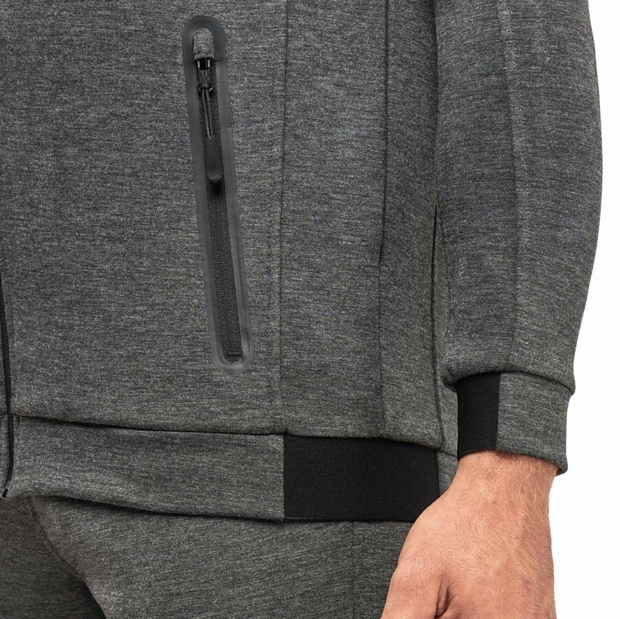 Veste de sport homme a col montant sans capuche 310 g m