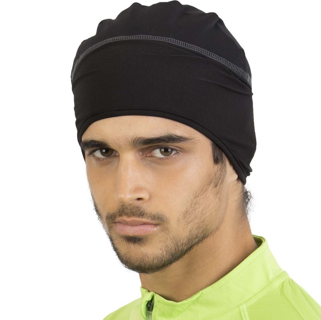 Bonnet de sport avec cache-oreille idéal pour la course à pied, 180 g/m²