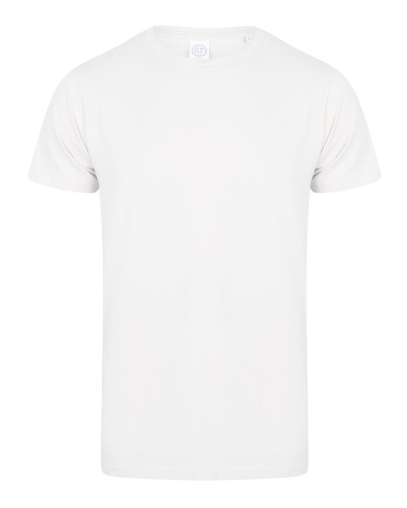 T shirt stretch homme col rond en coton et elasthanne 165 g m