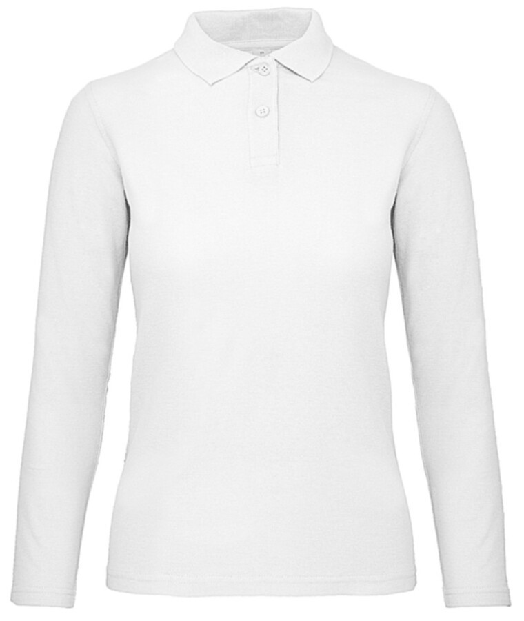 Polo femme manches longues pas cher en coton 180 g m