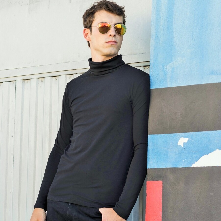 Tee shirt homme col roulé shop