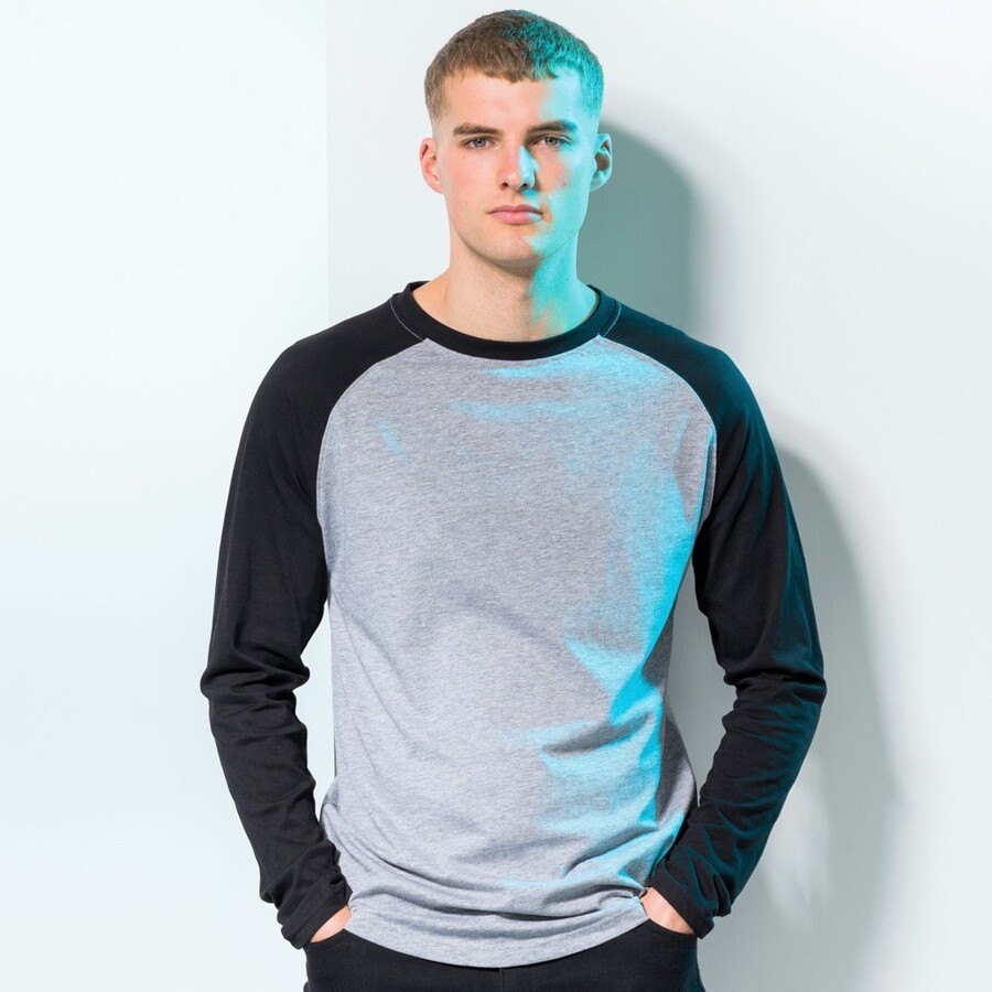 T shirt manche longue baseball homme discount