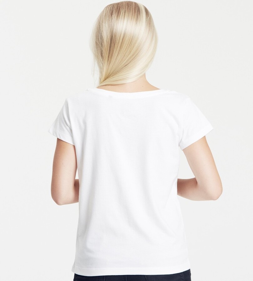 T shirt femme ample col vas en coton BIO commerce quitable 155